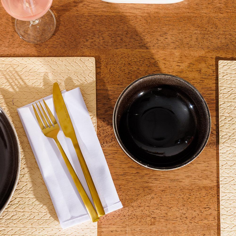 Home.Life Stoneware Soup Bowl Ebony-Bowls