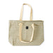 Home.Life Tote Beach Bag Stripe Grey and Natural-Beach Bags