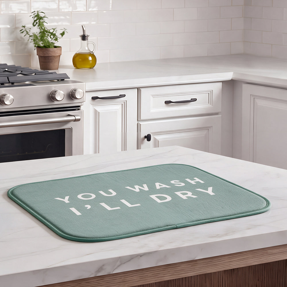 Home.Life Urban Dish Drying Mat Sage-Drying Mat
