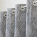 HOME.LIFE Venice Jacquard Eyelet Lined Curtain - Dark Grey-Curtains