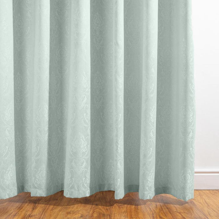 HOME.LIFE Venice Jacquard Eyelet Lined Curtain - Duck Egg-Curtains