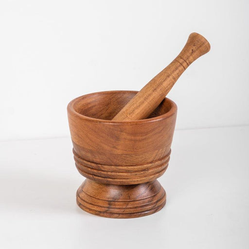 Wooden Mortar & Pestle