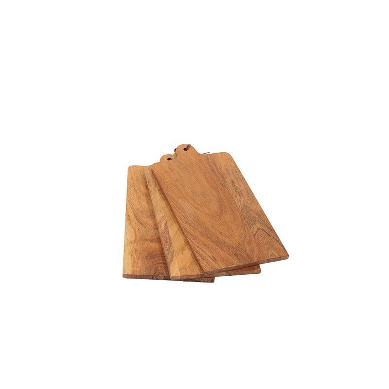 Rectangular Wooden Boards with Hole - Set of 3-Boards