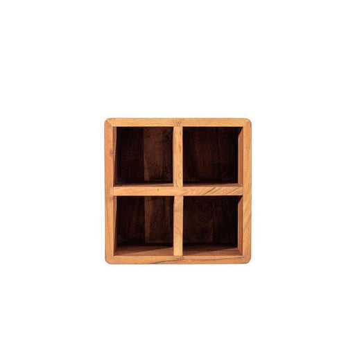 HOME.LIFE Wooden Square Cutlery Caddy-Storage & Organization