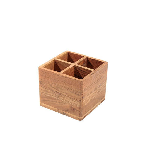 HOME.LIFE Wooden Square Cutlery Caddy-Storage & Organization