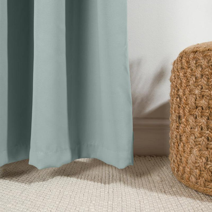 HOME.LIFE Woven Blockout Eyelet Curtain - Duck Egg