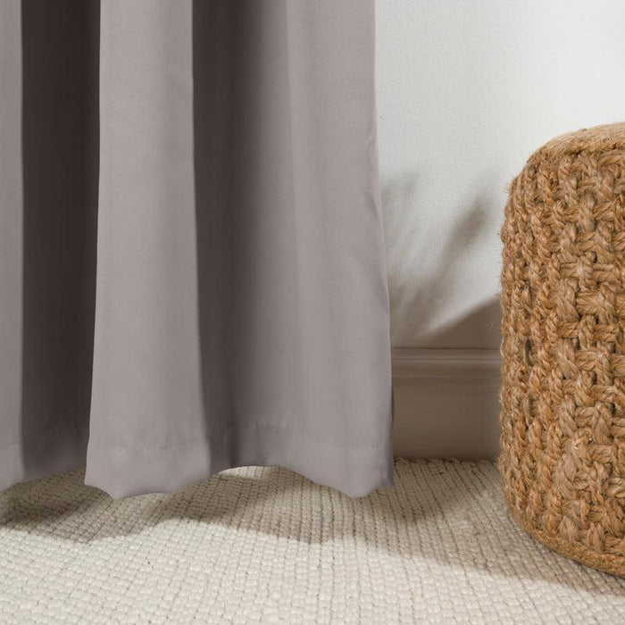 HOME.LIFE Woven Blockout Eyelet Curtain - Grey