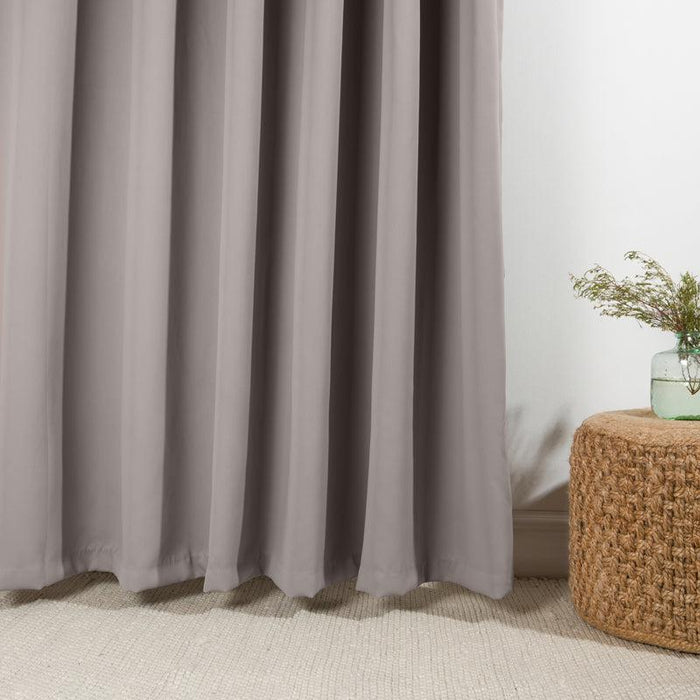 HOME.LIFE Woven Blockout Eyelet Curtain - Grey