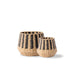 Woven Paper Stripe Basket - Black-Basket