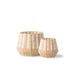Woven Paper Stripe Basket - Cream-Basket