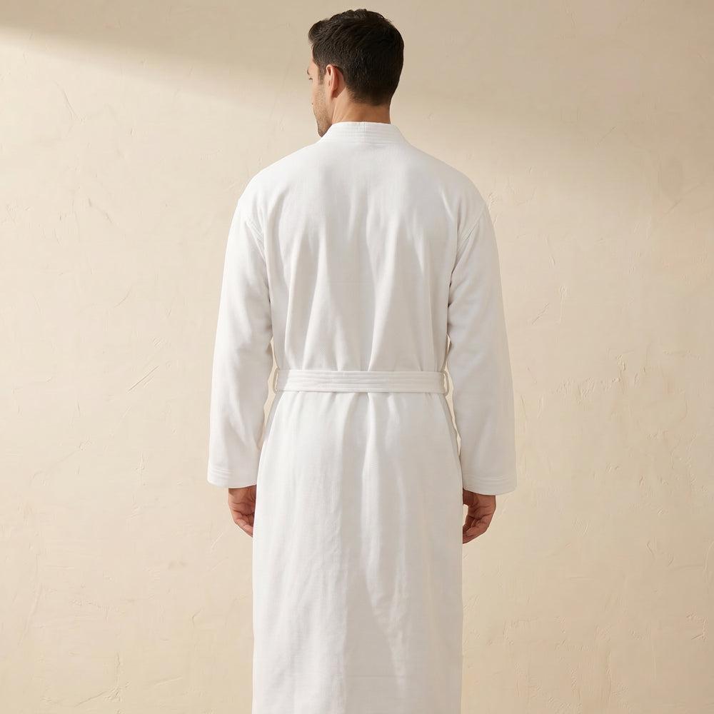 Hotel Luxe Premium Cotton Bathrobe White-Bathrobes