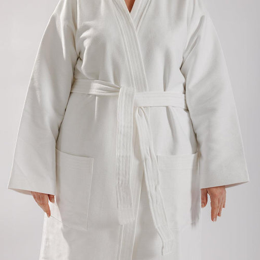 Hotel Luxe Premium Cotton Bathrobe White-Bathrobes
