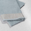 Jacquard Crest Collection Bath Sheet Duck Egg