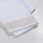 Jacquard Crest Collection Bath Sheet White