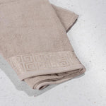 Jacquard Crest Collection Bath Sheet Stone