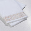 Jacquard Crest Collection Bath Sheet White
