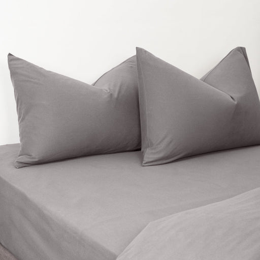 Jersey Knit Pillowcase Pair Charcoal