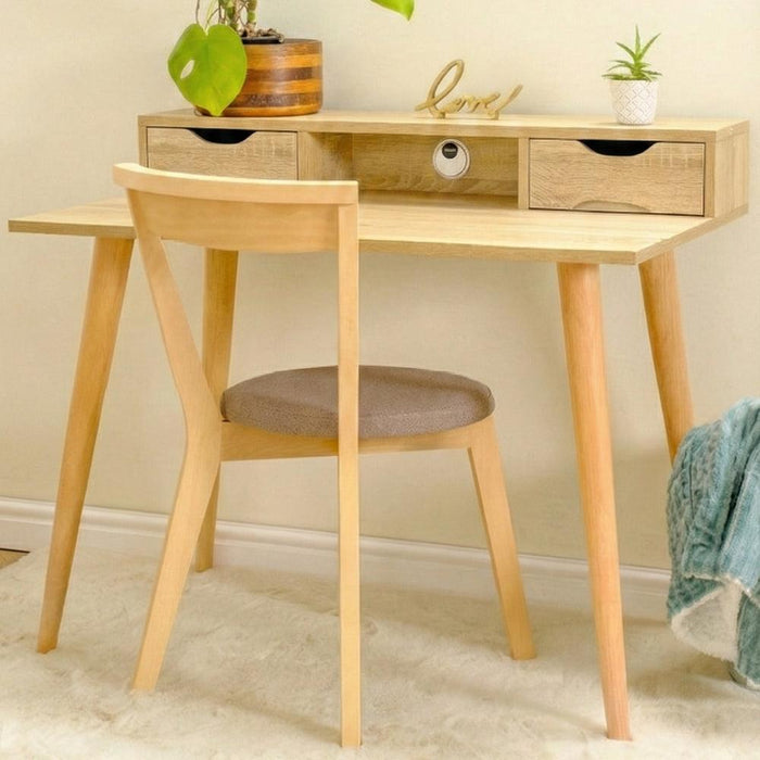 Kelsey Single Desk - Oak-Desks