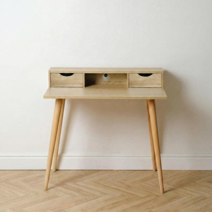 Kelsey Single Desk - Oak-Desks