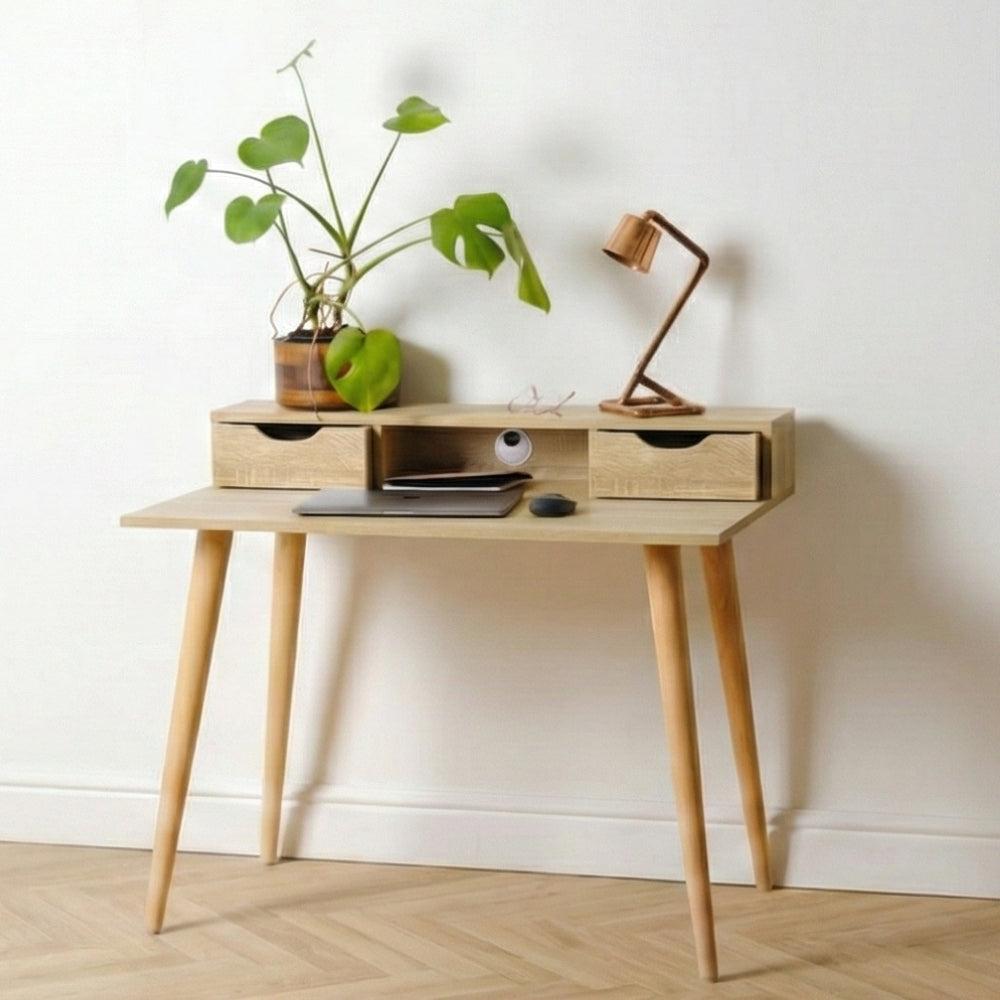 Kelsey Single Desk - Oak-Desks