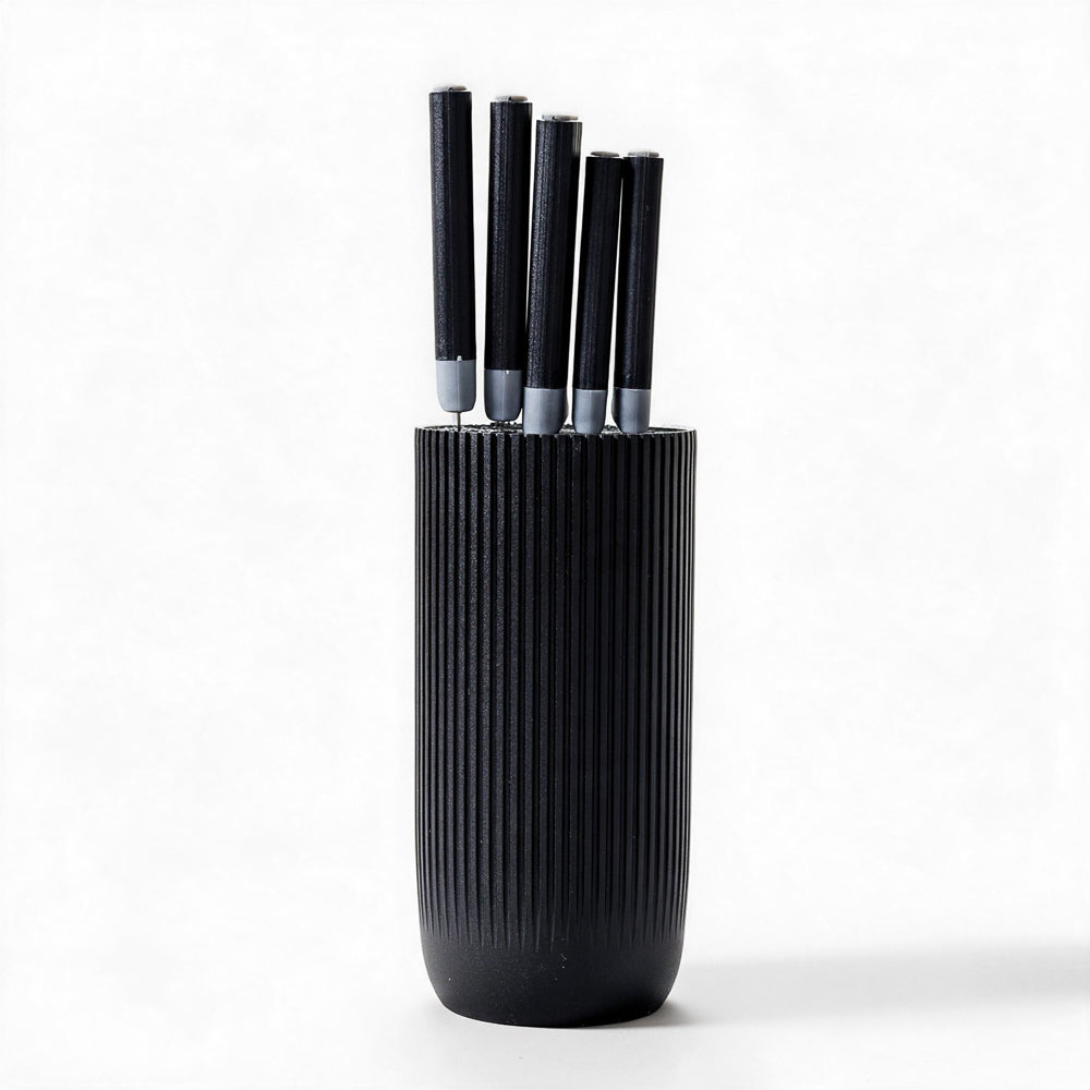 Knife in Holder Set of 6 Black-Kinves
