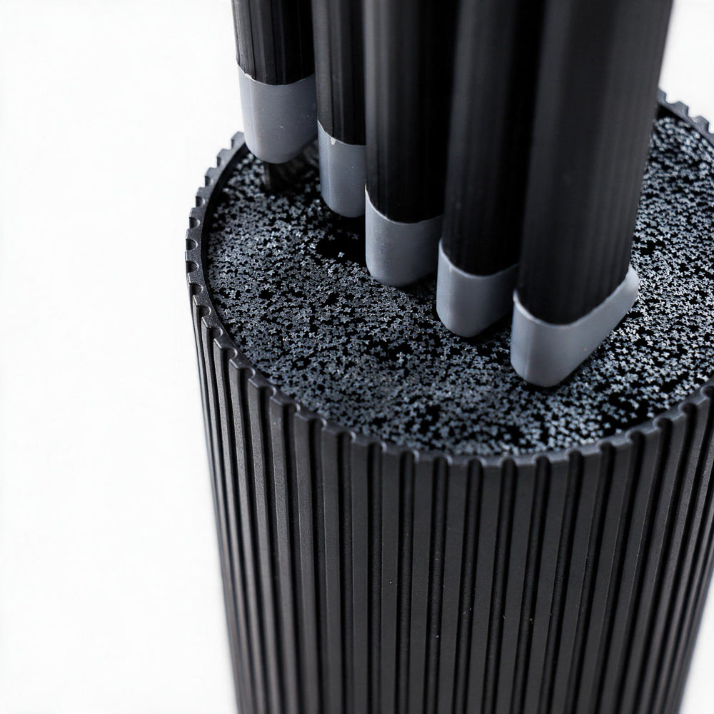 Knife in Holder Set of 6 Black-Kinves