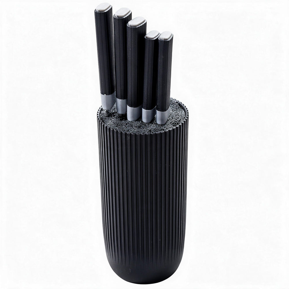 Knife in Holder Set of 6 Black-Kinves