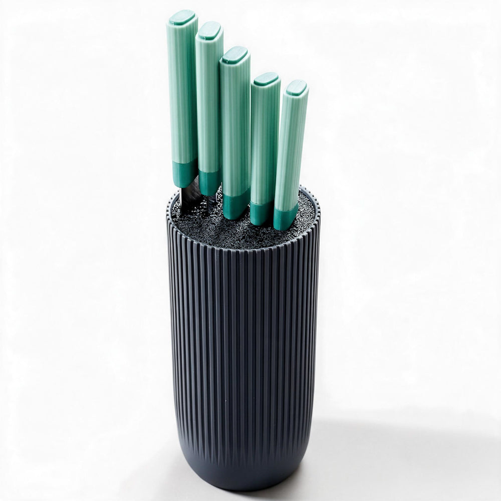 Knife in Holder Set of 6 Duck Egg-Kinves