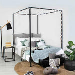 Liam Canopy Bed Black