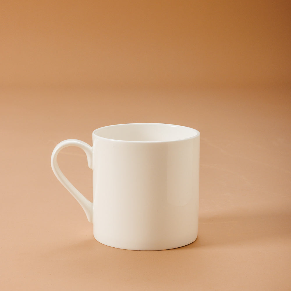Lily Fine Bone China Mug White-Mugs