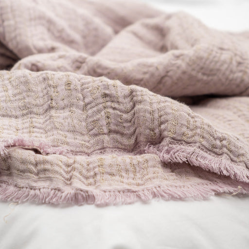 Linen Cotton Throw - Blush