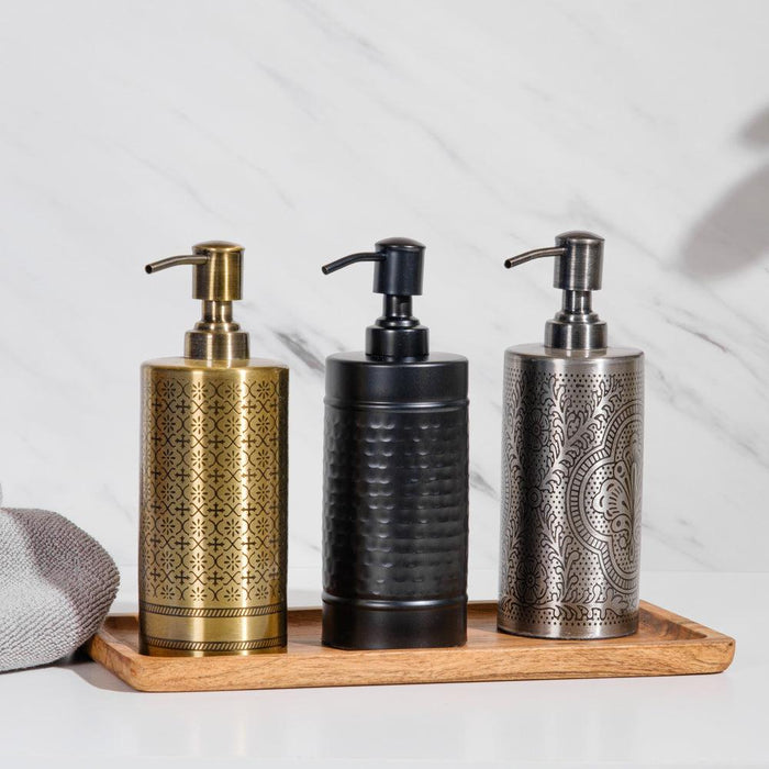 Lotion & Soap Dispenser - Black Hammered