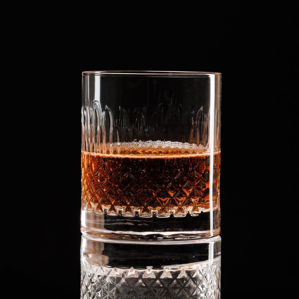 Luigi Bormioli Diamante Crystal Whiskey Glasses Set of 4-Glassware