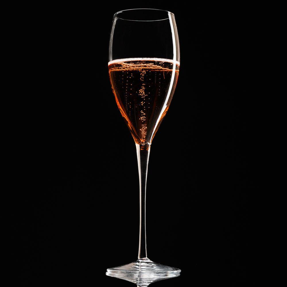 Luigi Bormioli Magnifico Crystal Flute Glasses Set of 4-Glassware