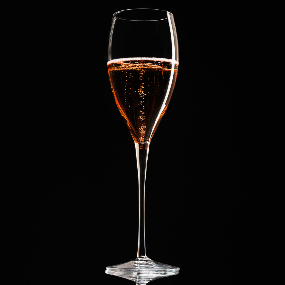 Luigi Bormioli Magnifico Crystal Flute Glasses Set of 4-Glassware