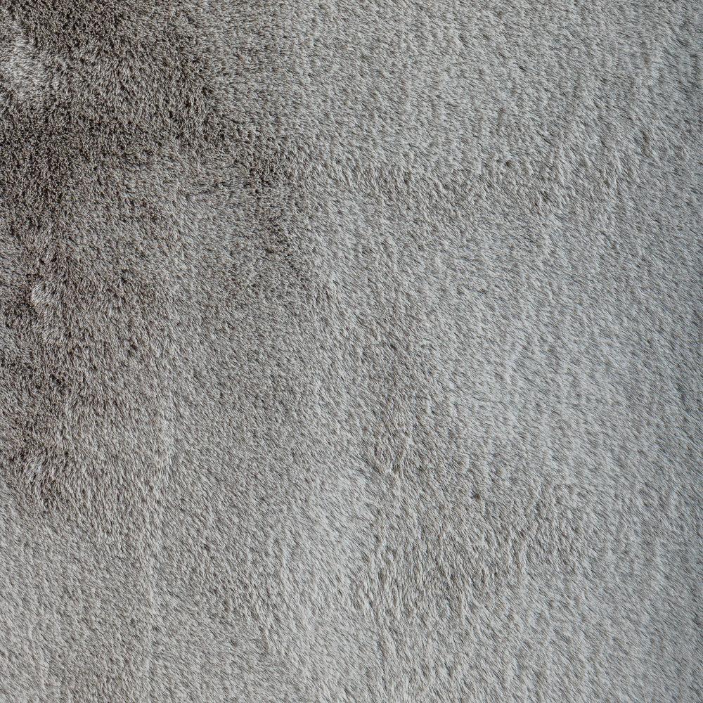 Luxe Plain Rabbit Fur Carpet Light Grey-Carpets/Rugs