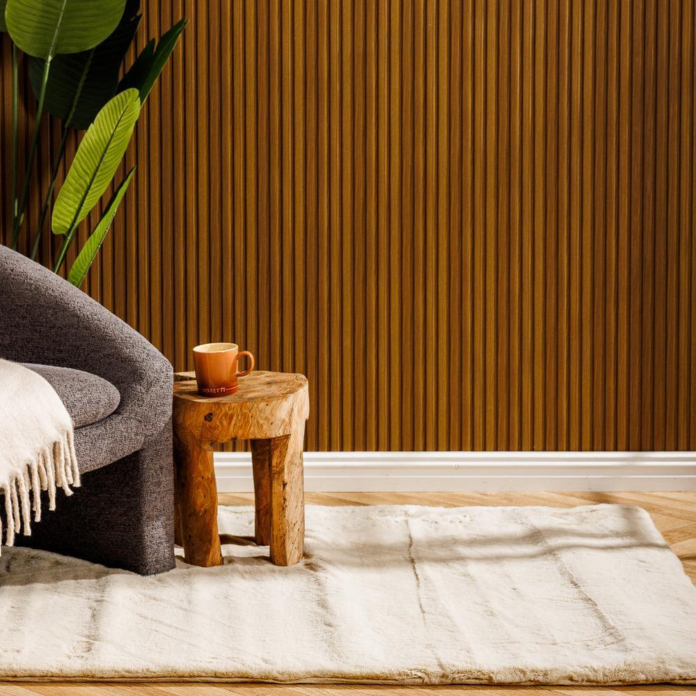 Luxe Rabbit Faux Fur Carpet Vanilla Beige-Carpets/Rugs