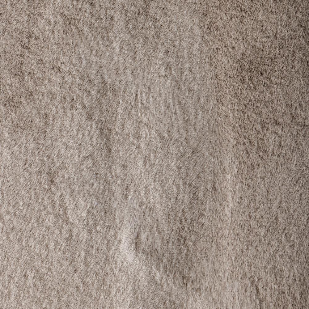 Luxe Rabbit Faux Fur Carpet Greige-Carpets/Rugs