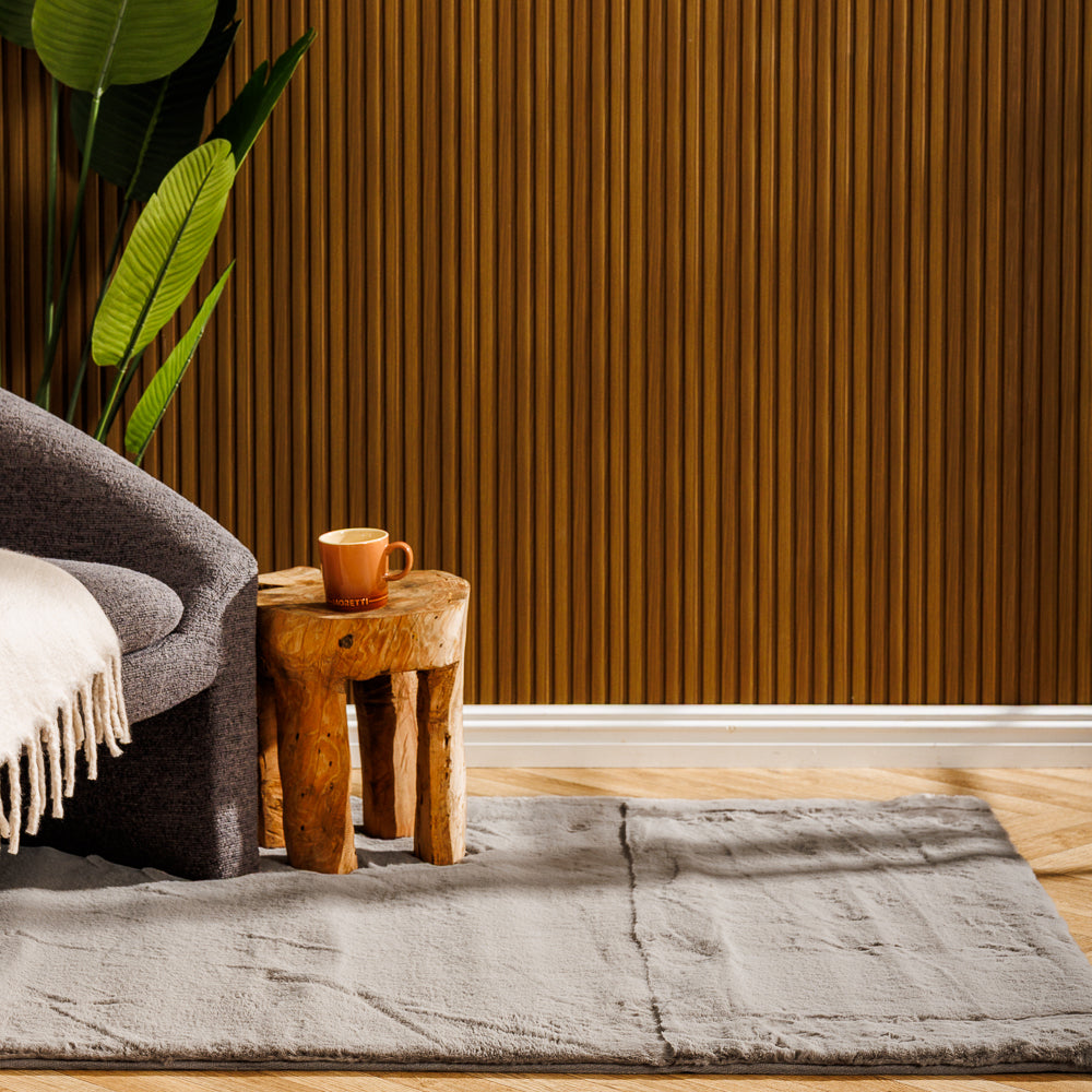 Luxe Rabbit Faux Fur Carpet Sand-Carpets/Rugs