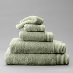 Luxury Egyptian Cotton Zero Twist Towels Moss