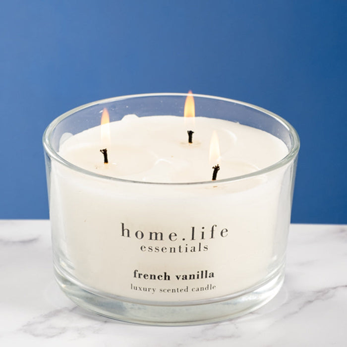 Luxury Scented Candle French Vanilla 3 Wick