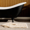 Manhattan Jacquard Memory Foam Bathroom Mat Beige 2 Piece