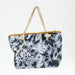 Marble Beach Bag - Black-BEACH BAGS