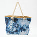 Marble Beach Bag - Blue-BEACH BAGS