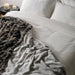 Marbled Faux Fur Rabbit Blanket Throw - Grey-BLANKET