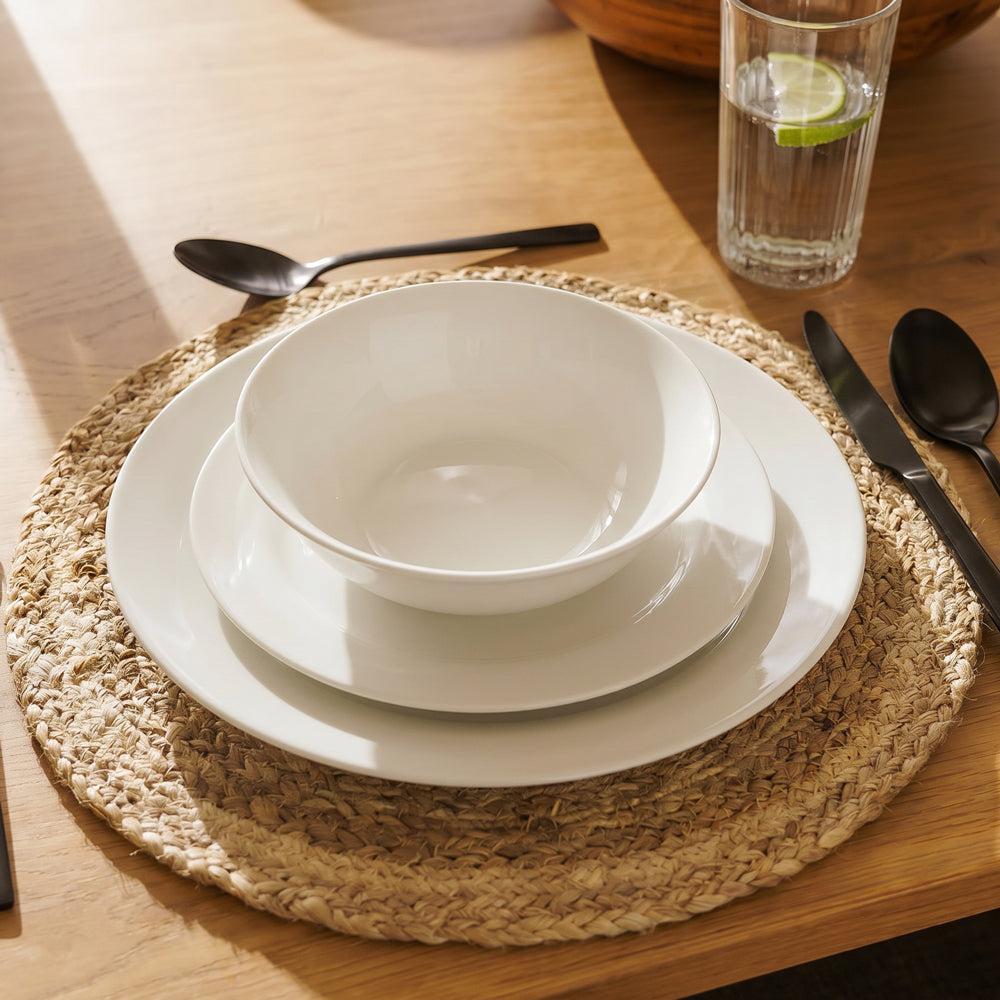 Maxwell Williams European Rim Dinner Set White 18 Piece-Dinner Sets