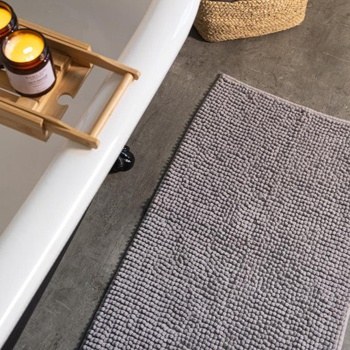 Microfibre Bath Mat - Light Grey