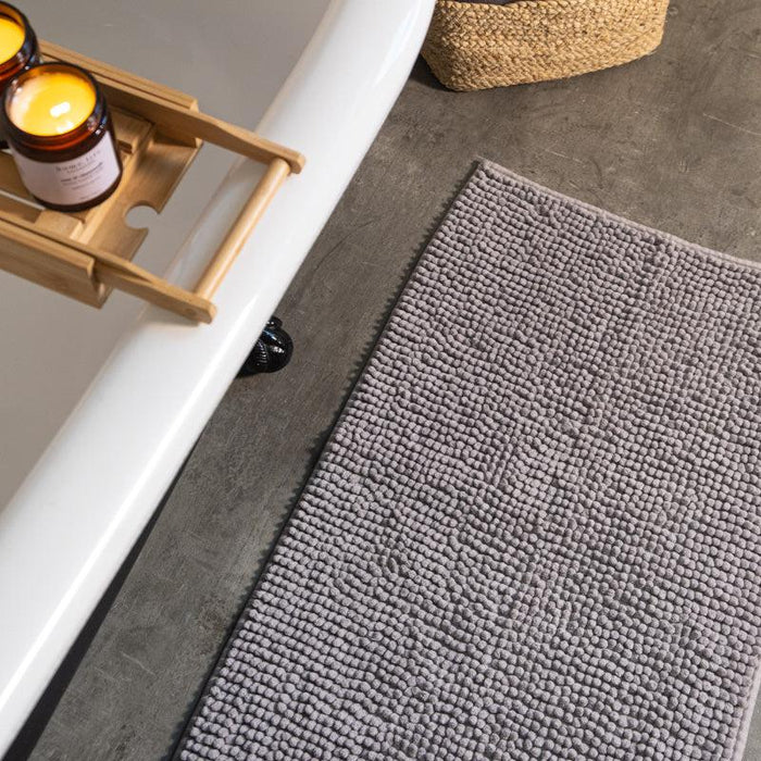 Microfibre Bath Mat - Light Grey