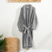 Microfleece Bathrobe - Grey-BATHROBES