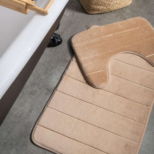 Two Piece Milan Memory Foam Mat - Beige